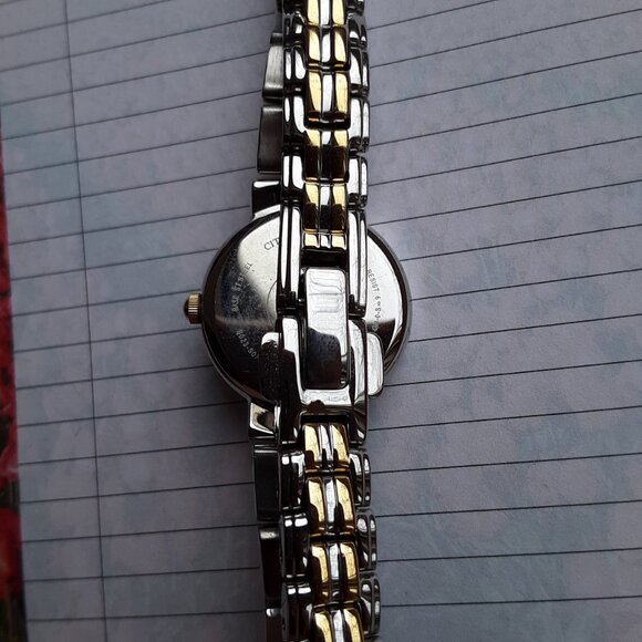 Eco-Drive Ladies Silhouette MOP Two-Tone Steel Watch *SEE DESC main image 6